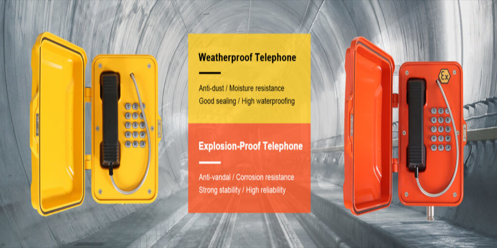 Weatherproof and explosion-proof telephones